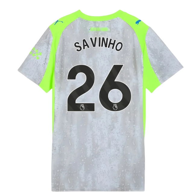 Pro Series Football Man City Third Shirt Womens Savinho #26 New Re...