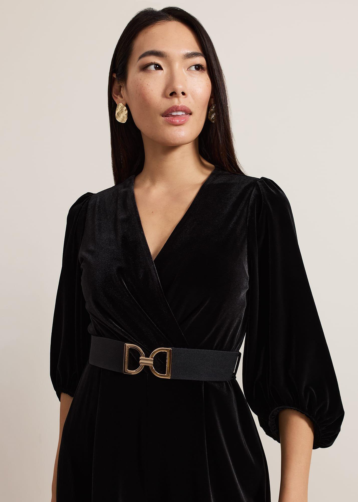 Myleen Black Velvet Jumpsuit