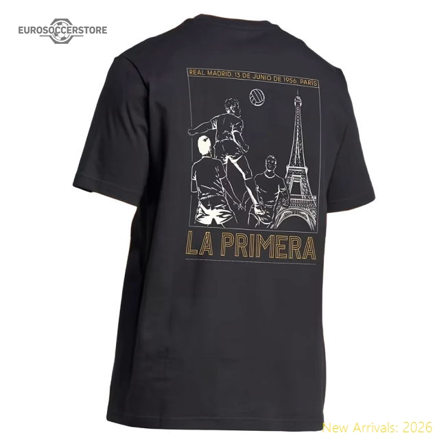 2024-2025 Real Madrid UCL Heavy Cotton Tee (Black)