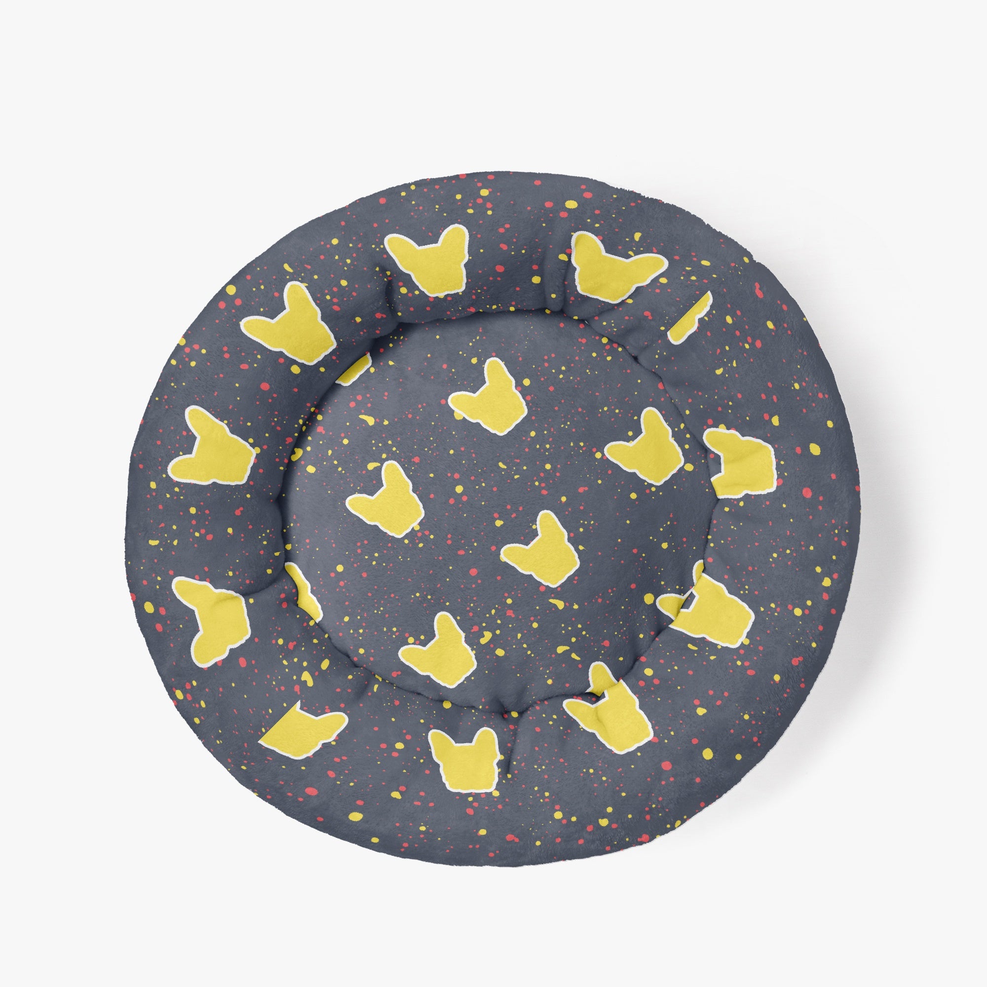 Deebo - Cloud-Comfort Frenchie Bed | Anti-Anxiety French Bulldog Donut Bed