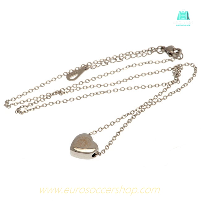 Manchester City FC Stainless Steel Heart Necklace