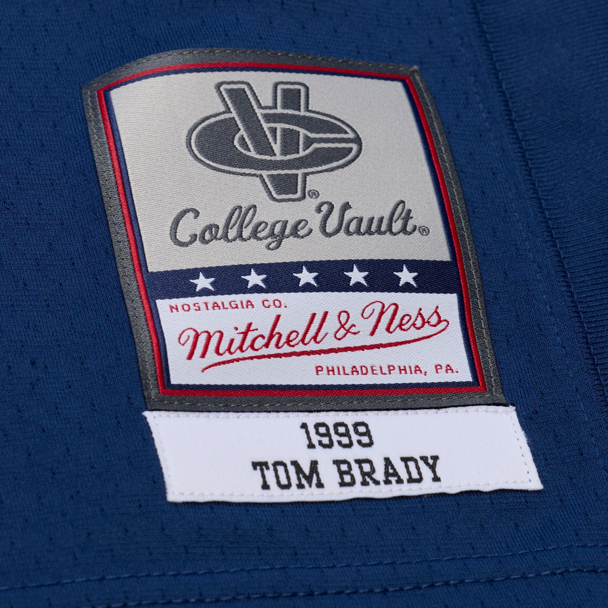 Tom Brady Michigan Wolverines Mitchell & Ness 1999 College Vault Jersey - Navy