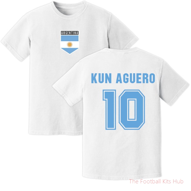 Men Aguero Argentina Training Jersey (White)