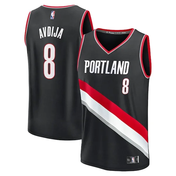 Deni Avdija POR Replica Jersey - genuine NBA - Black sports basketball
