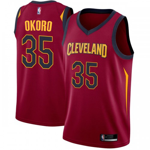 Superior Cavs #35 Isaac Okoro 2024 Icon NBA Swingman Jersey Red -