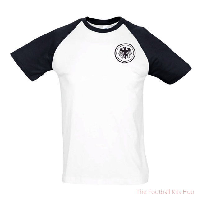 Germany National Team Embroidered Contrast Tee (White)