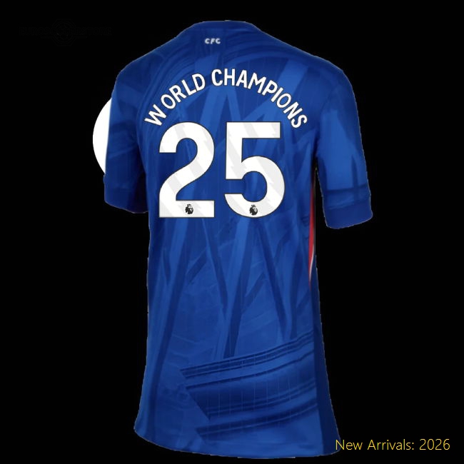 2025-2026 Chelsea Home Shirt (Kids) (World Champions 25)