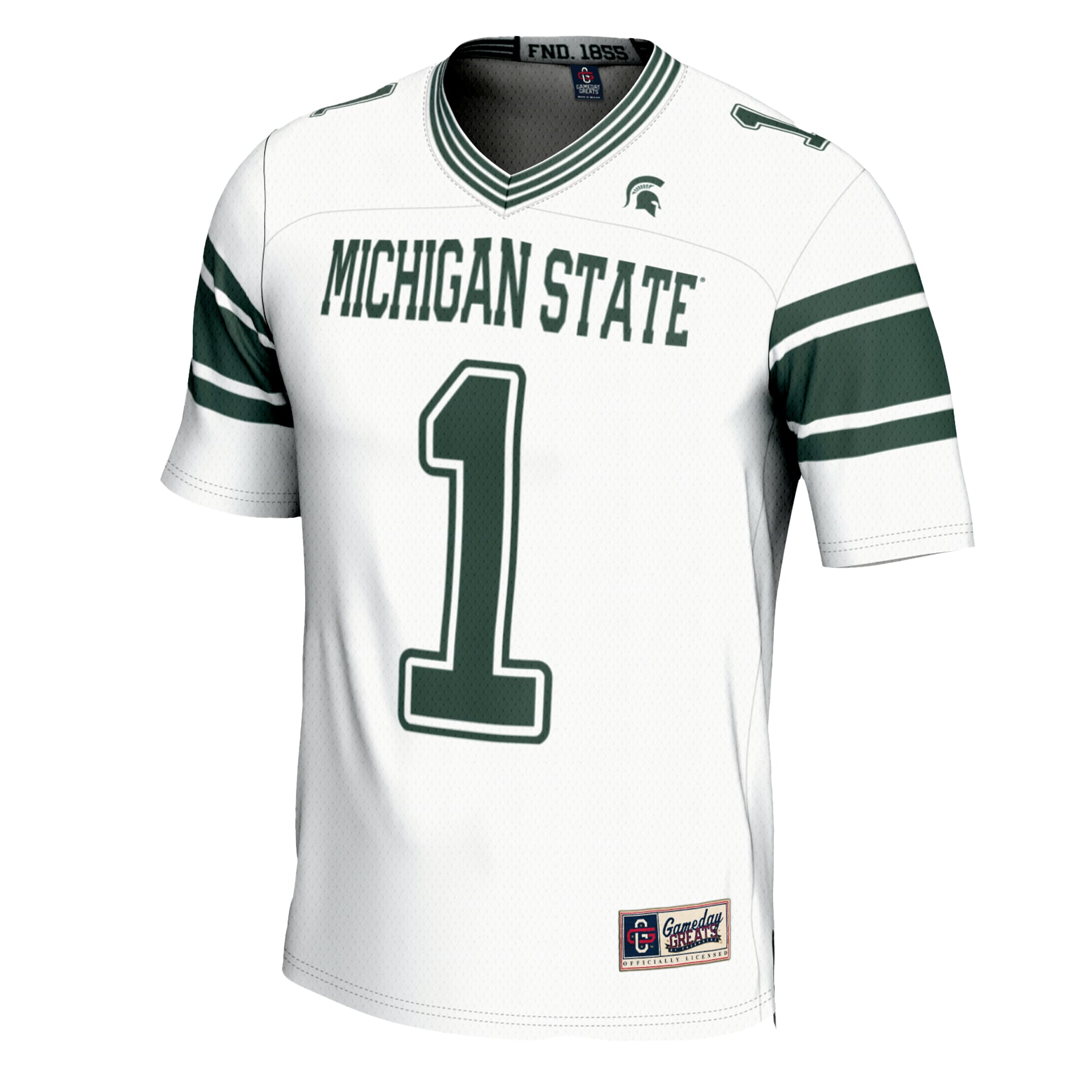 Youth #1 White Michigan State Spartans Football Jersey