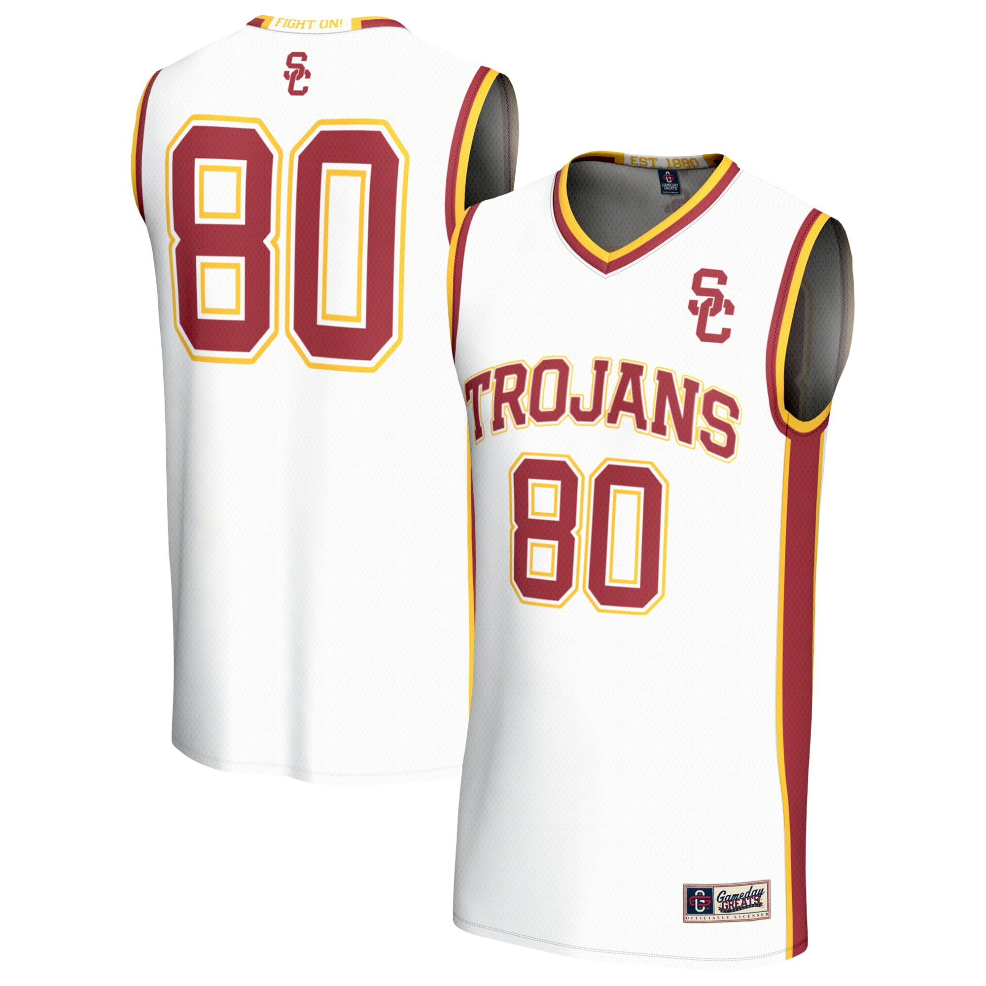 [NJP] Women's USC Trojans GameDay Greats Lightweight Basketball Fashion Jersey - White