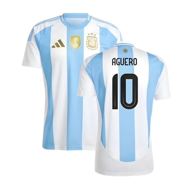 AGUERO 10 Argentina Soccer Team Supporter Shirt - Adults Version