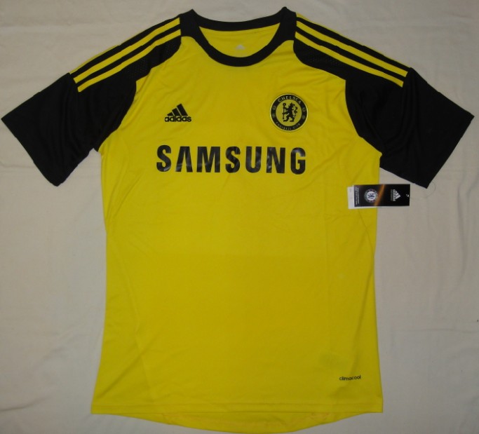 Professional Durable 13-14 Chelsea Goalkeeper Yellow Jersey Shirt