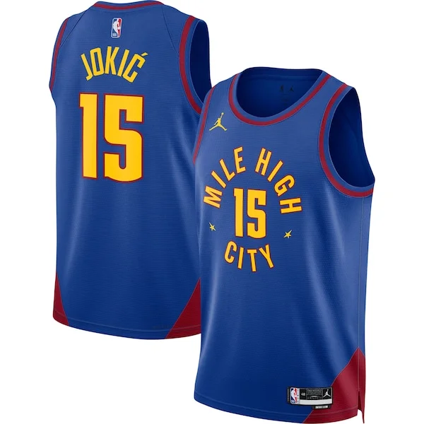 Nikola Jokic DEN Swingman Jersey - retro Basketball - Blue basketball