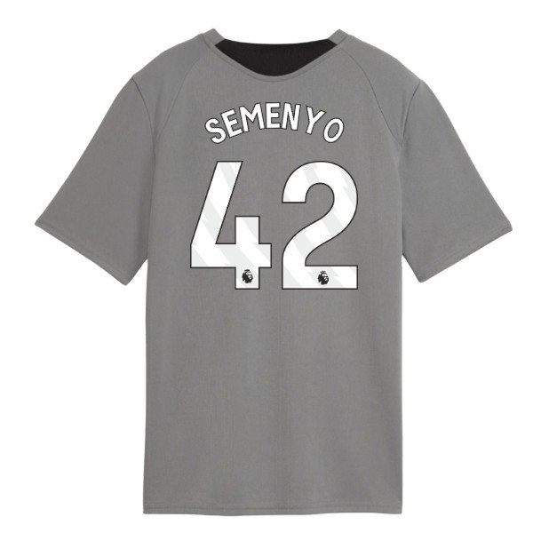 [DDJ] 2026-2027 Man City Training Jersey (Cast Iron) - Kids (Semenyo 42)