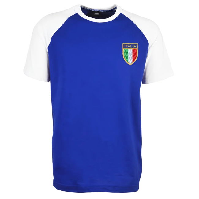 Italy Raglan Sleeve Royal/White T-Shirt Euro Holland Premium