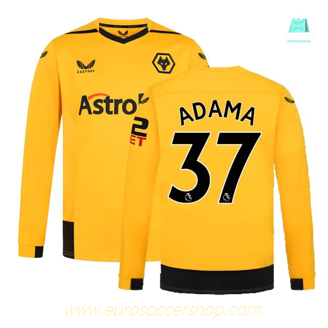 2022-2023 Wolves Long Sleeve Home Shirt (ADAMA 37)