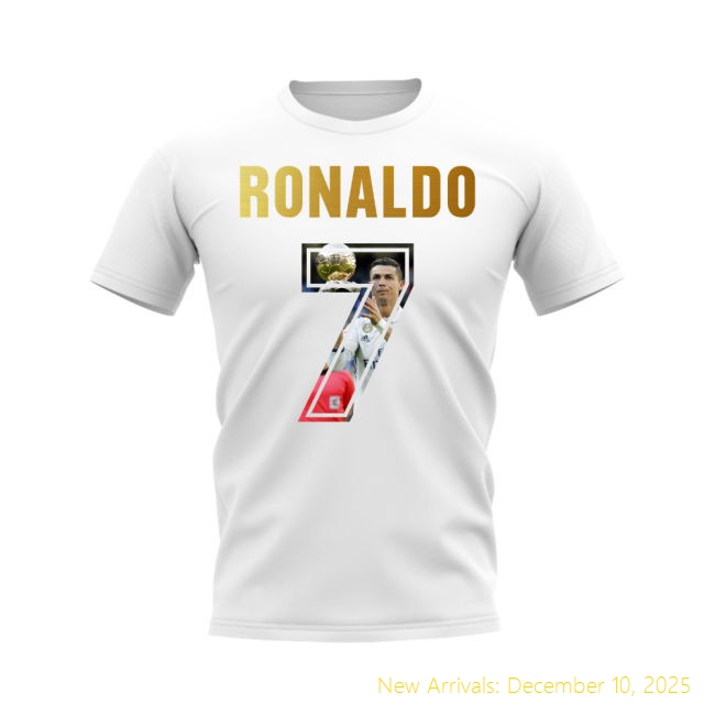 RM Cristiano Ronaldo Name And Number Real Madrid T-Official Shirt