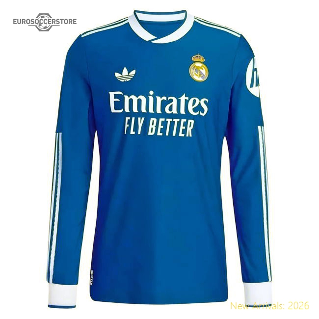 2025-2026 Real Madrid Authentic Long Sleeve Third Jersey