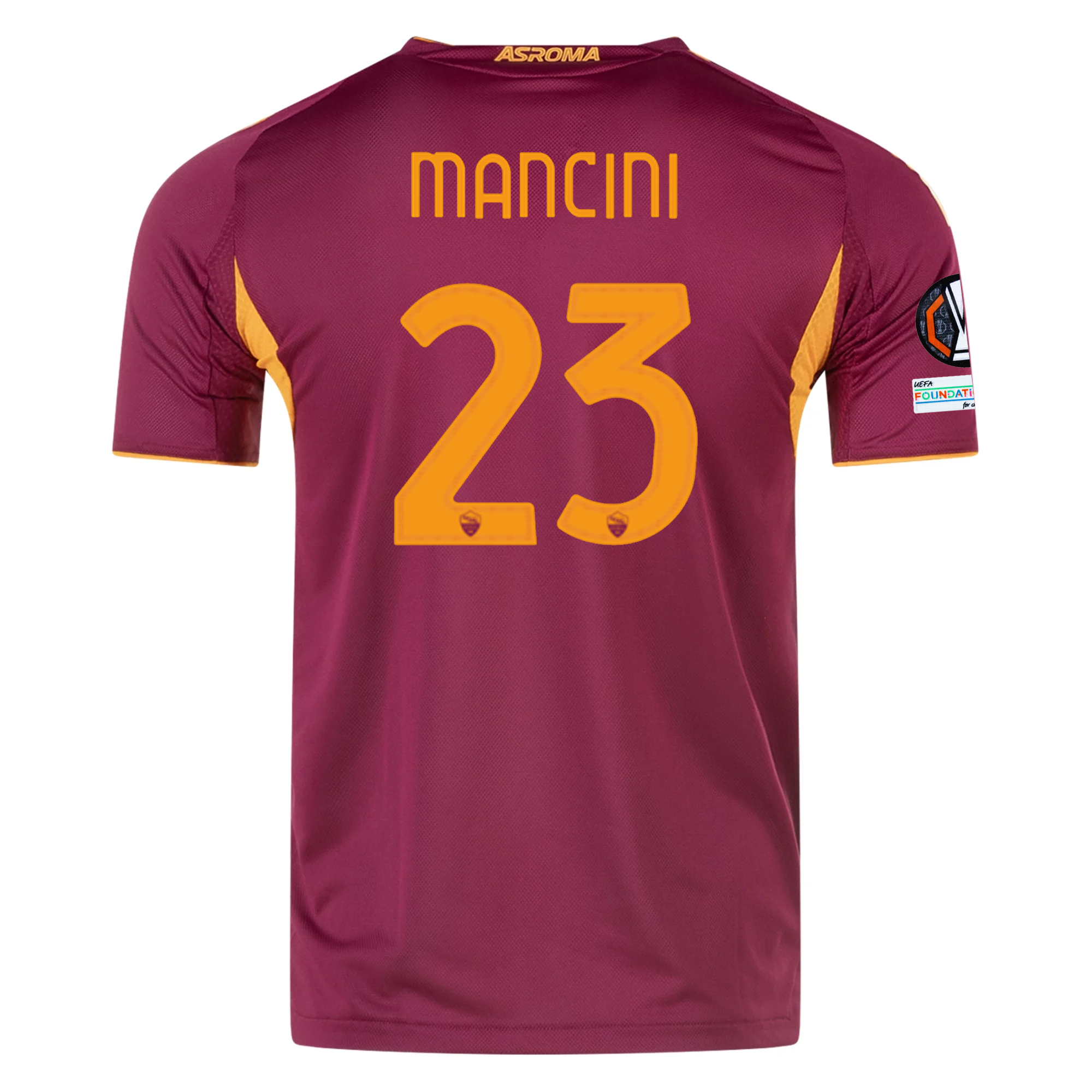 AS Roma Mancini 2025-2026 UEL Home Jersey – Authentic Shirt
