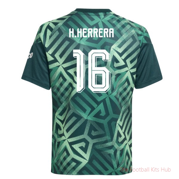 Mexico 2026-2027 Home Pre-Match Shirt (Kids) (H.Herrera 16)