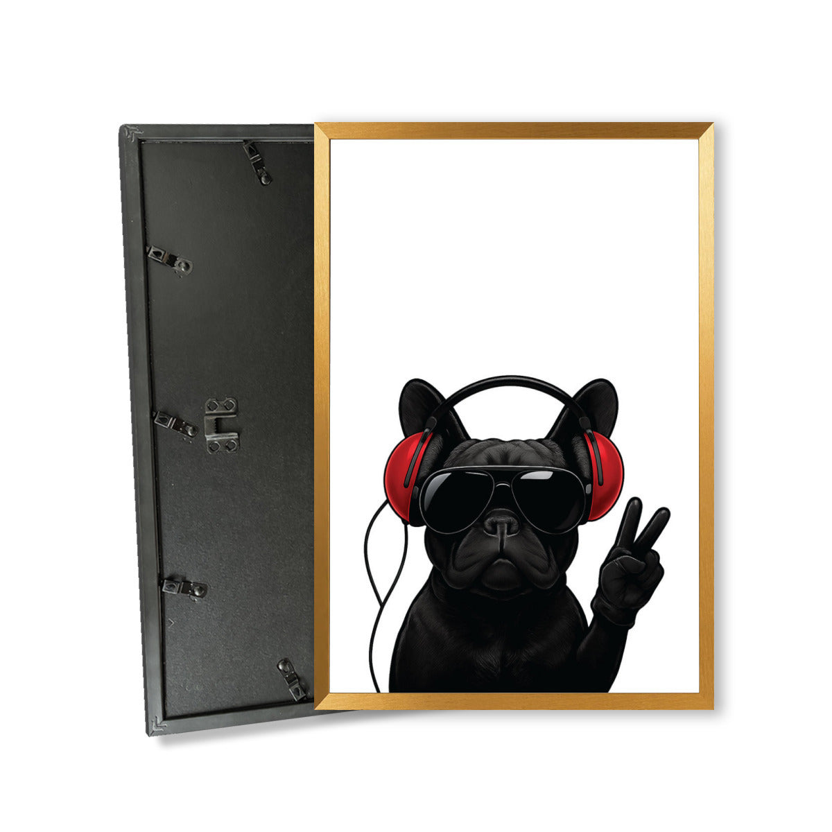 French Bulldog Calvin Vertical Framed Poster • Wall Decoration Durable Dog Item