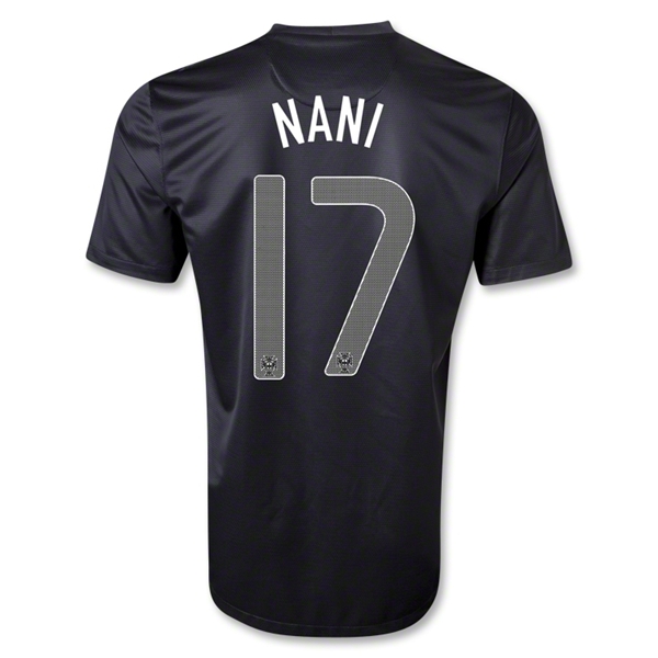 2013 Portugal 17 NANI Away Black Shirt - Official Replica 4656