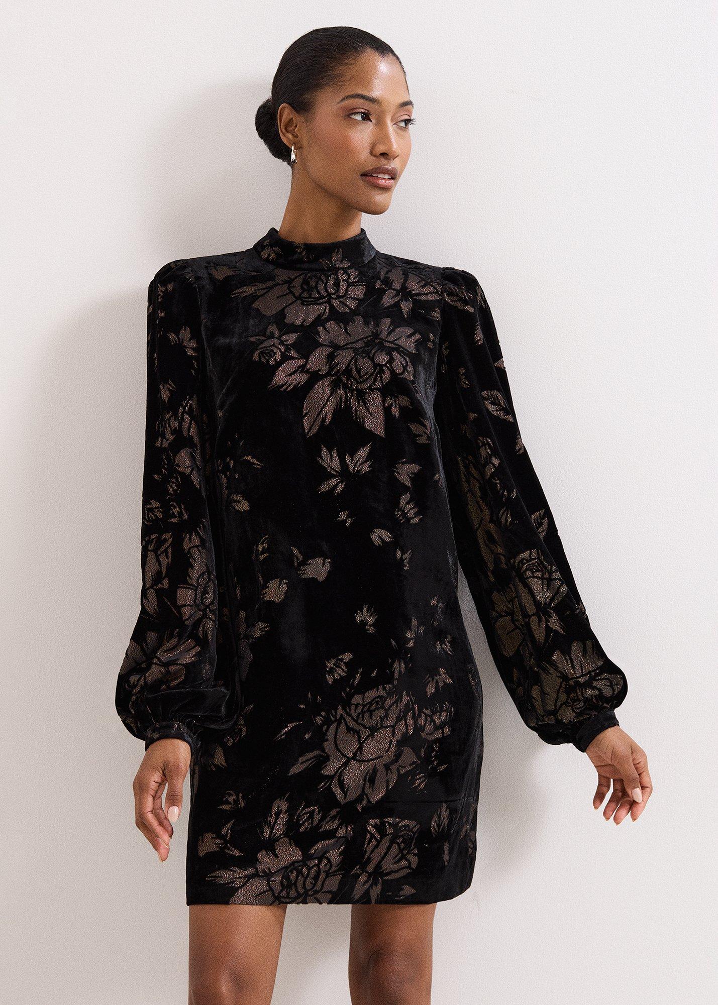 Petite Reanna Foil Shift Dress