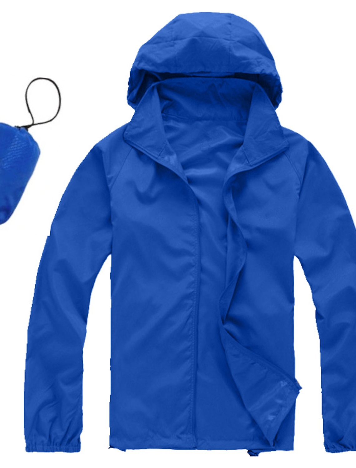 Women's Men's Waterproof Hiking Raincoat UPF 50+ UV Sun Protection Zip Up Hoodie Long Sleeve Fishing Running Jacket Windbreaker Summer Outdoor Windproof Sunscreen UV Resistant Jacket Top Climbing