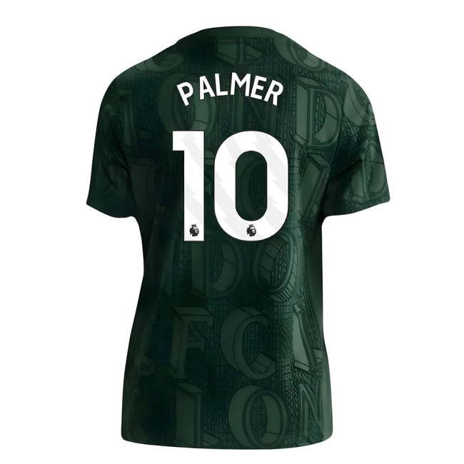 match worn 2025-2026 Chelsea Pre Match Shirt (Green) - Kids (Palmer...