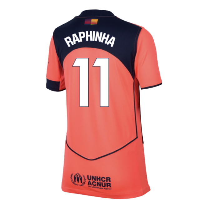 Exceptional 2025-2026 Barca Third Jersey (kids) (raphinha 11)