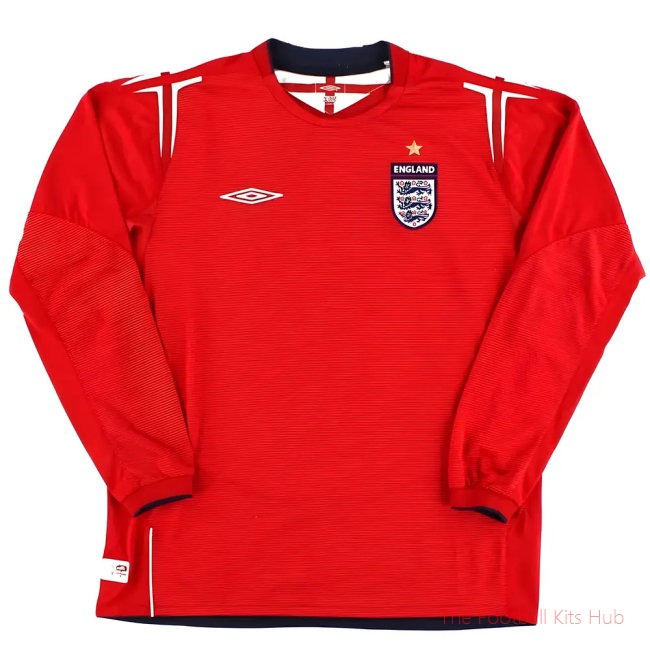 England 2004-2006 Away L/S Shirt (L) (Excellent) (Vassell 23)