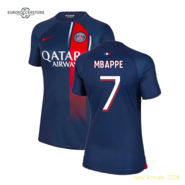 2023-2024 Psg Home Fan Version Ladies Shirt Football Fan Apparel