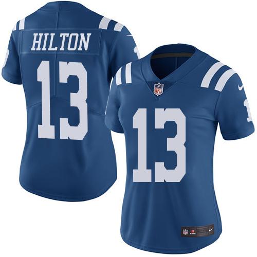 NFL I C Colts #13 T.Y. Hilton Blue Limited Jersey - Authentic Quality