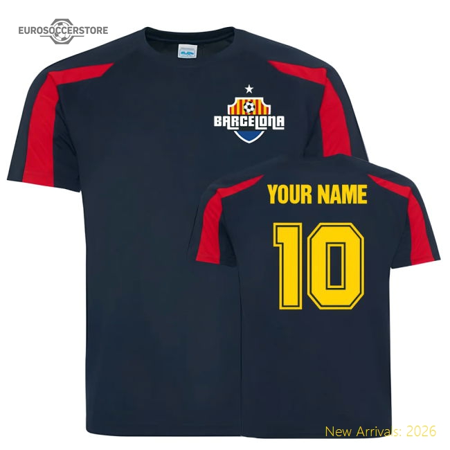 Performance Your Name Barcelona Sports Training Jersey (Navy)