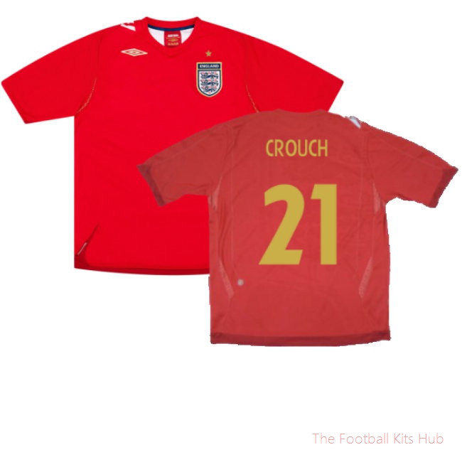 England 2006-08 Away Shirt (Excellent) (CROUCH 21)