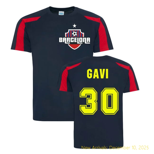 Barca Gavi Barcelona Sports Training Top Grade Jersey (Navy)