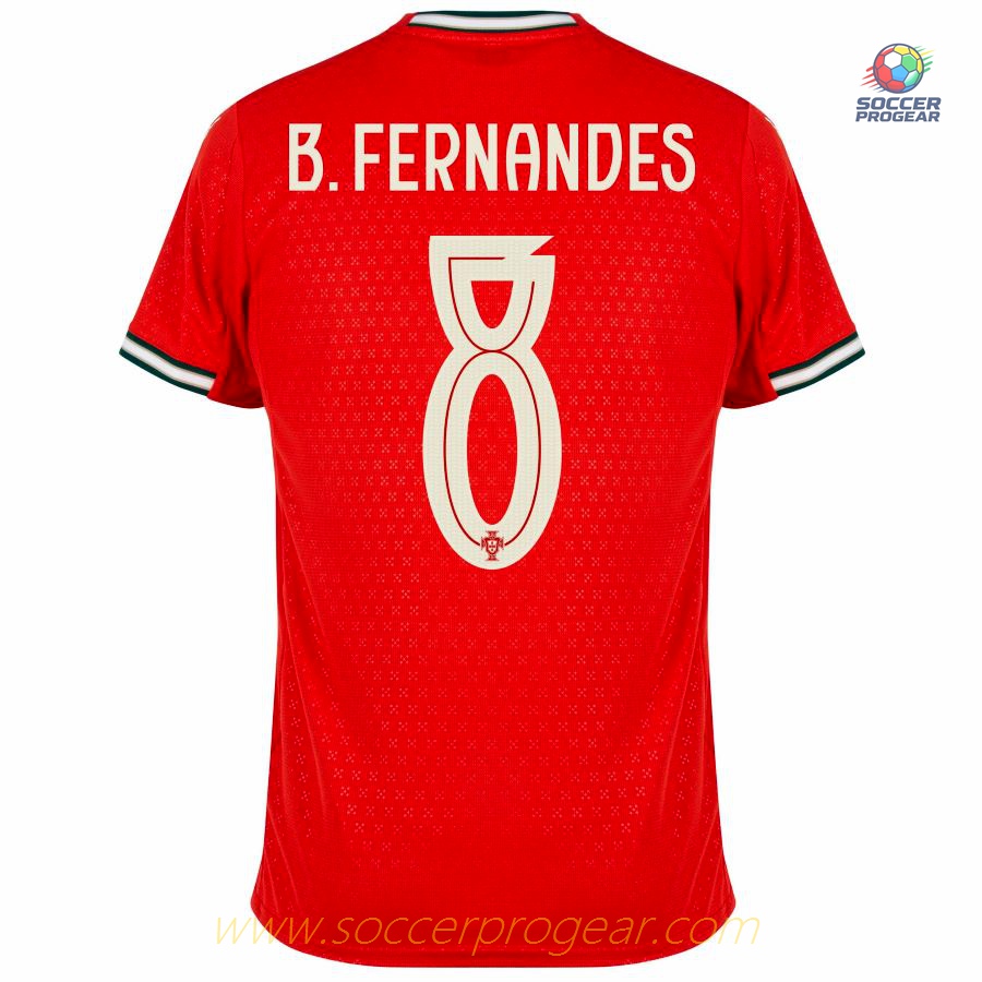 Portugal Home Football Soccer Shirt 2025 Collection 2026 B. Fernandes