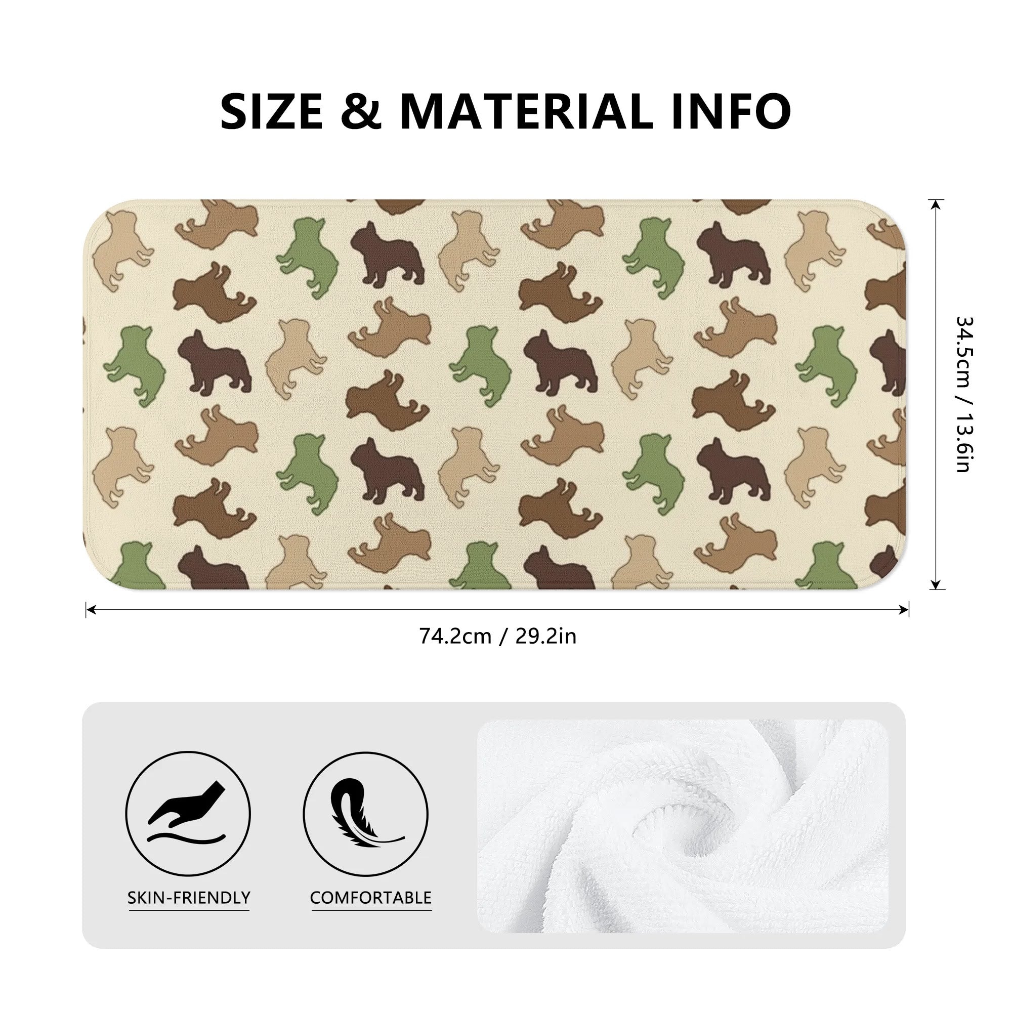 French Bulldog Coco Towel For Frenchie Lovers Comfy Pet Product