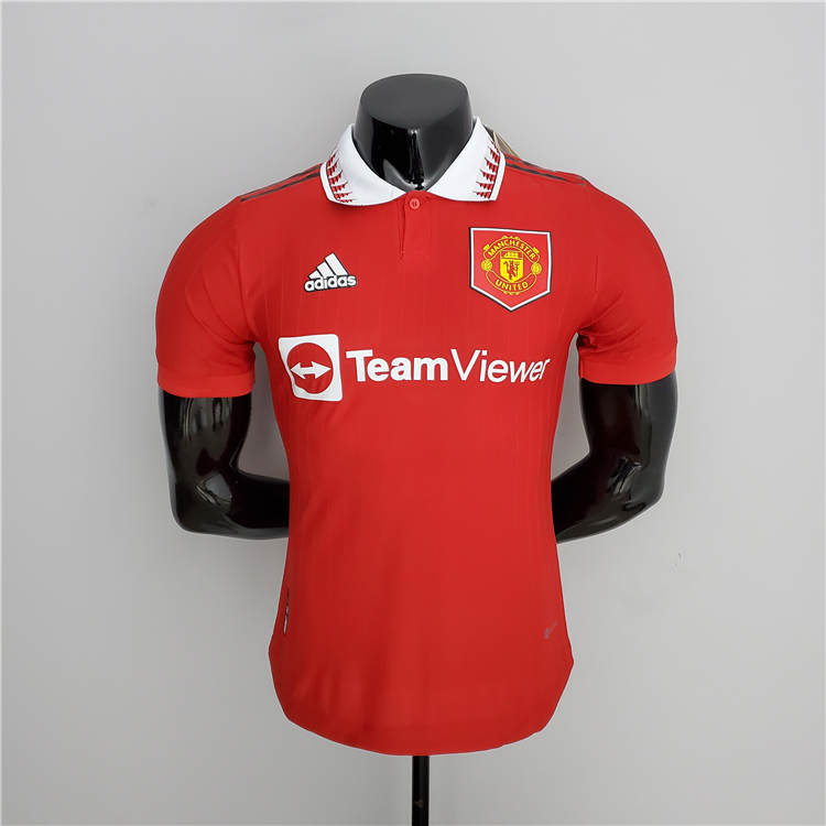 Comfort Fit Man Utd Manchester United 2223 Home Kit Red Soccer Jersey