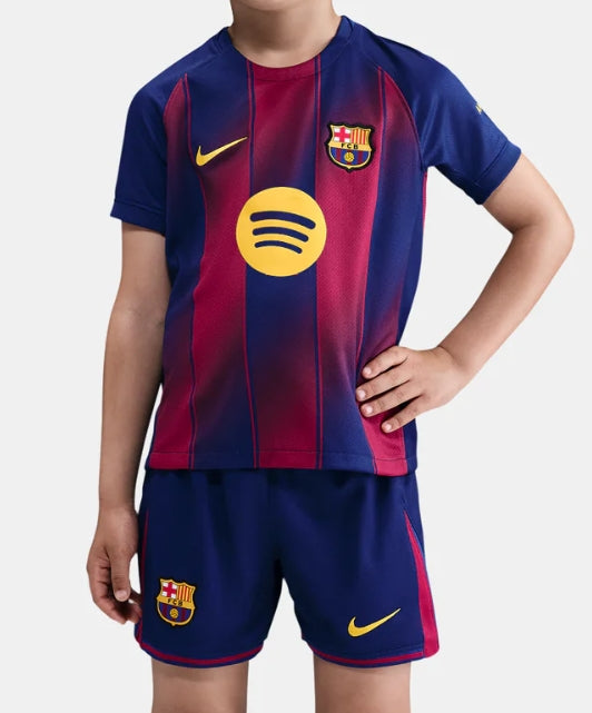 Kid¡®s Barcelona Home Soccer Jerseys (Jersey+Short) Kit 2025/26Authent