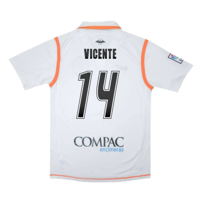 High-Quality Valencia 2007-08 Home Shirt ((Excellent) S) (Vicente 14)