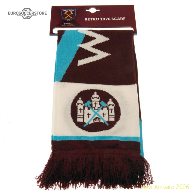 Premium-grade West Ham United Fc Retro 1976 Scarf - Authentic Design