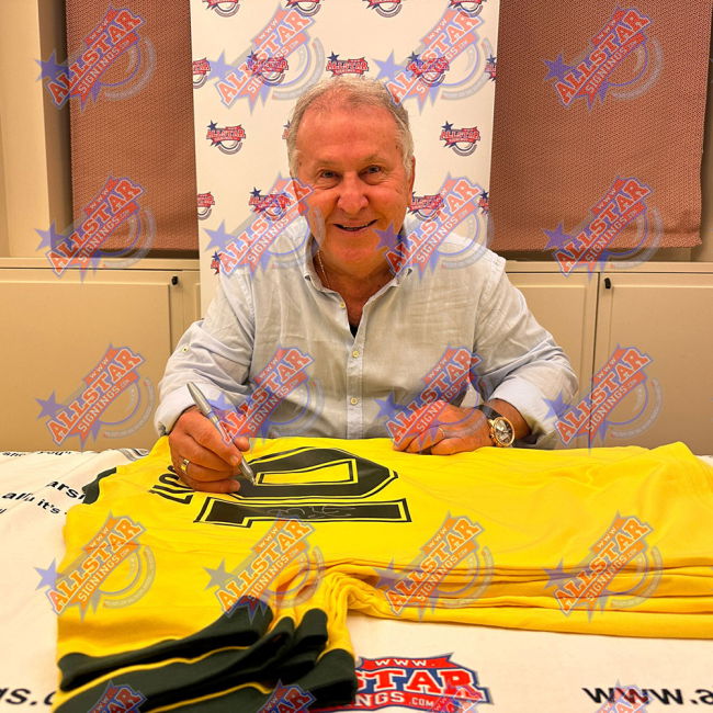 Team Brasil 1982 Zico Signed Shirt Soccer Championship Premium