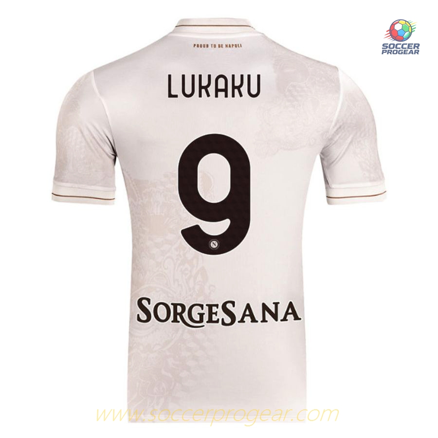 Naples Away Kids Edition Football Kit Soccer Jersey 2025-2026 Season Lukaku