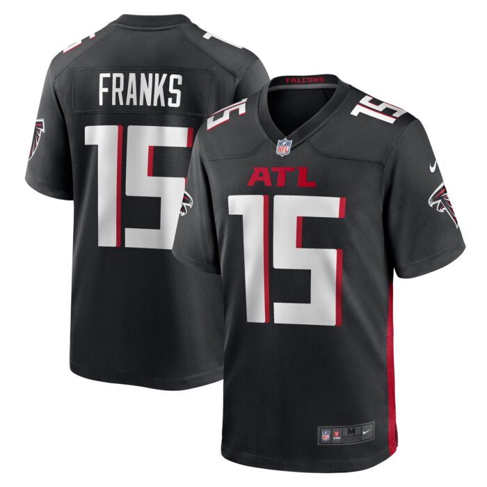 Men's Atlanta Falcons Feleipe Franks Nike Black Game Jerse...