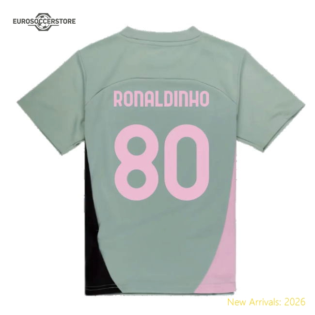 Kid-approved Football Team Kids Ronaldinho Jersey 2024-2025 Stretchy