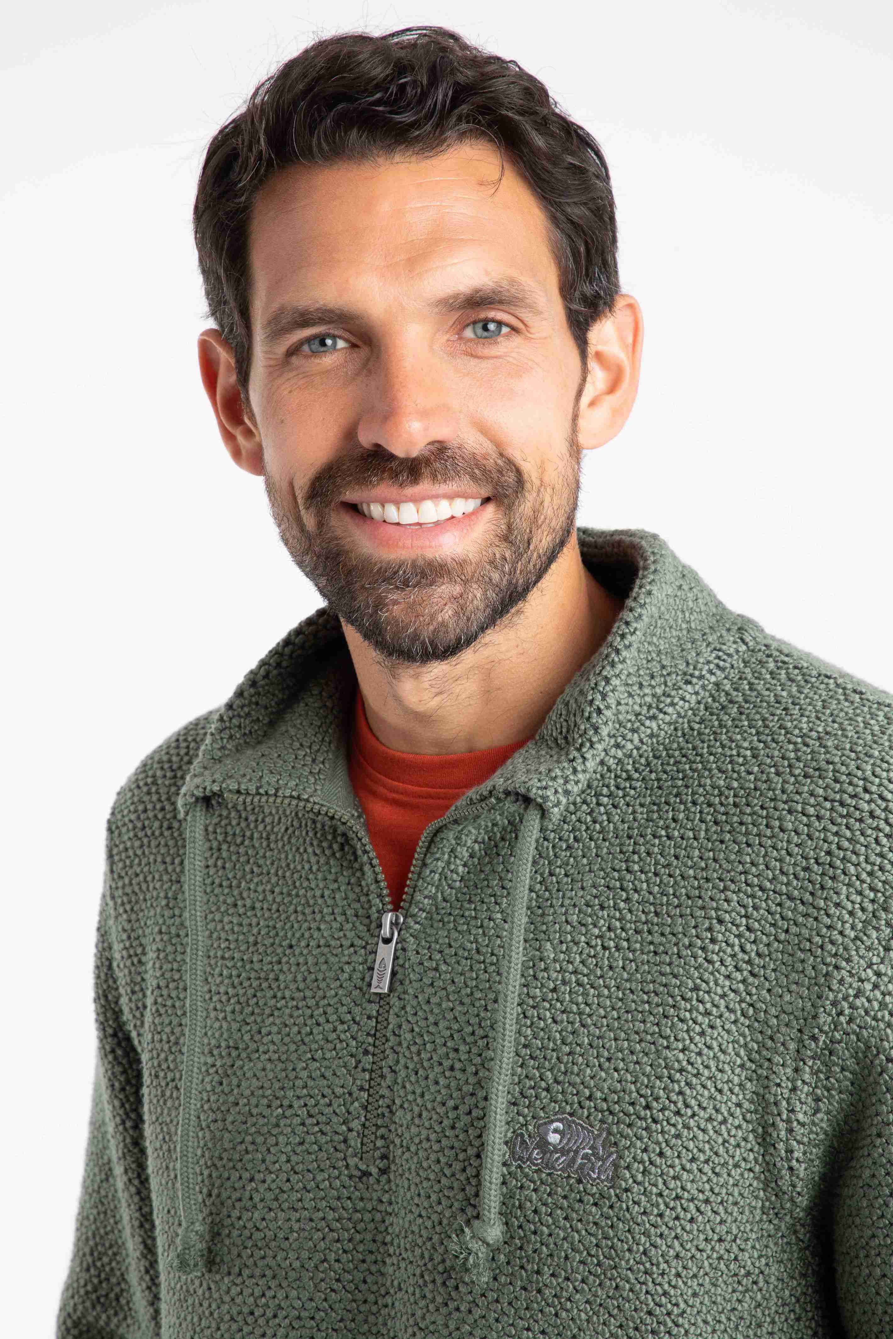 Cruiser 1/4 Zip Macaroni Sweatshirt Army Green