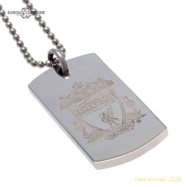 Authentic Liverpool Fc Engraved Dog Tag & Chain Cr - Premium Quality