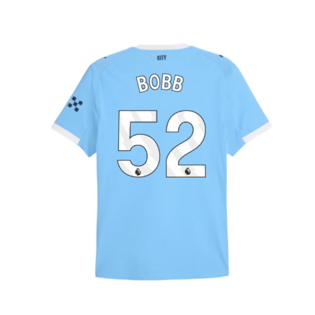 2025-2026 Man City Authentic Home Shirt (Bobb 52)