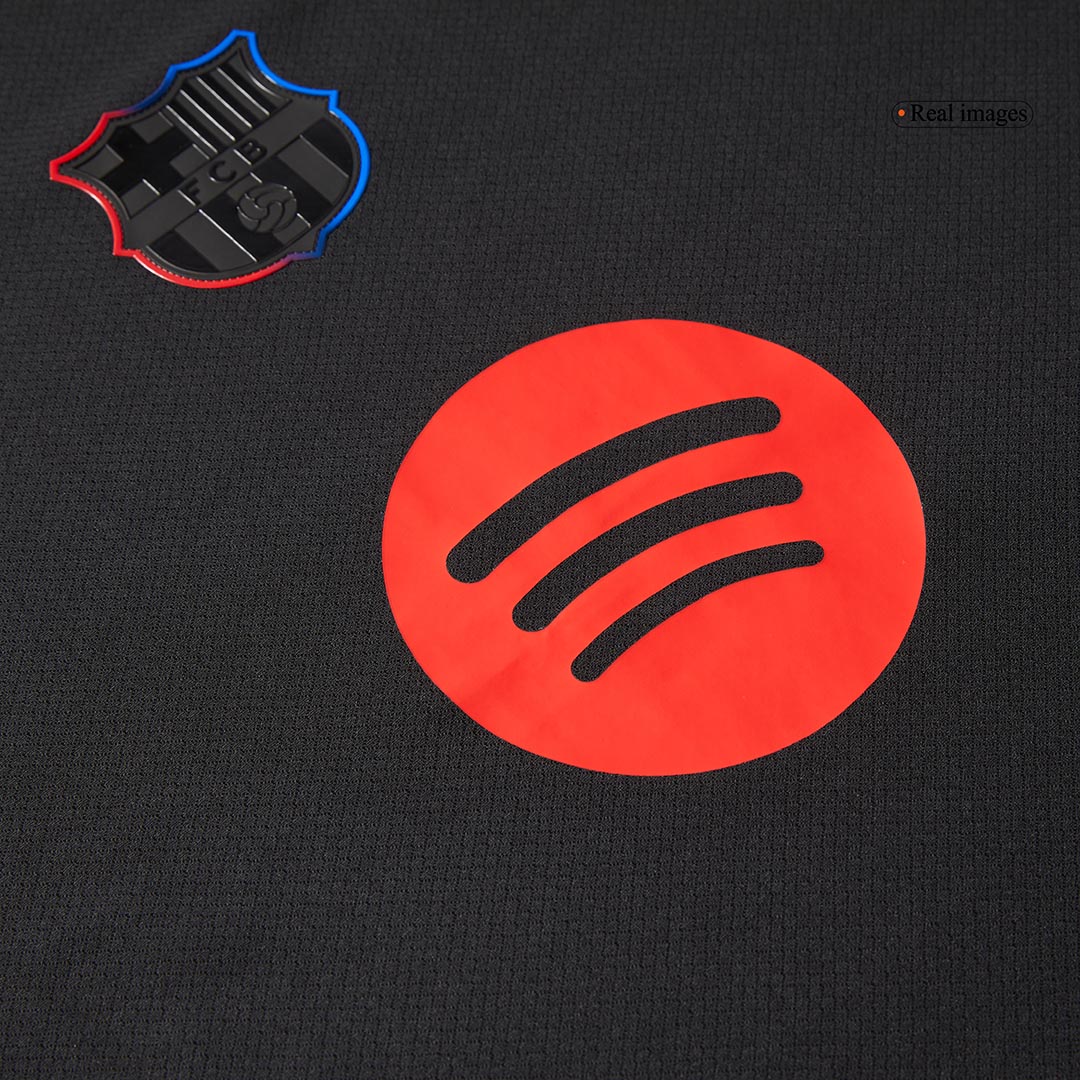 Barcelona Away Soccer Jersey 2024/25 - Spotify Logo Without TextAuthen