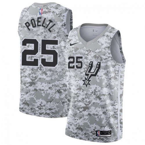 SAS #25 Jakob Poeltl Professional 2024 Earned NBA Jersey - White